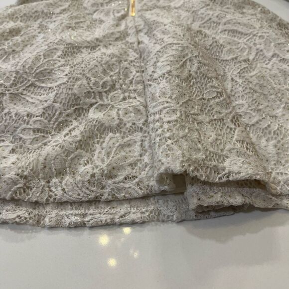 Little Angels Cream A-line Dress with Cuffed Long Sleeves - Picture 15 of 15